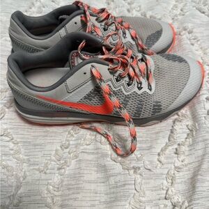 Nike Gray and Orange Athletic Shoes